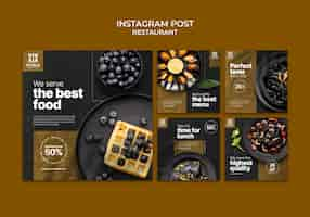 Free PSD delicious food restaurant  instagram posts