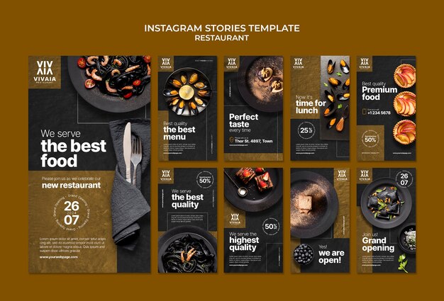 delicious food restaurant instagram stories