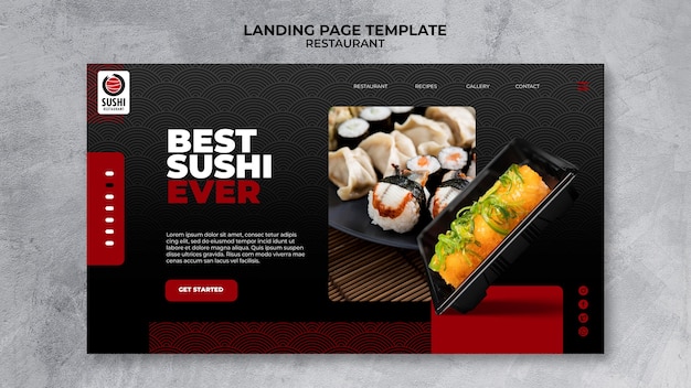 Delicious food restaurant landing page