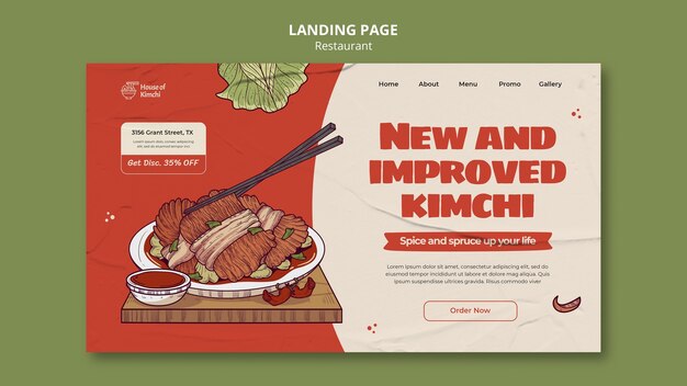Delicious food restaurant landing page