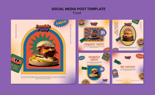 Free PSD delicious food social media post