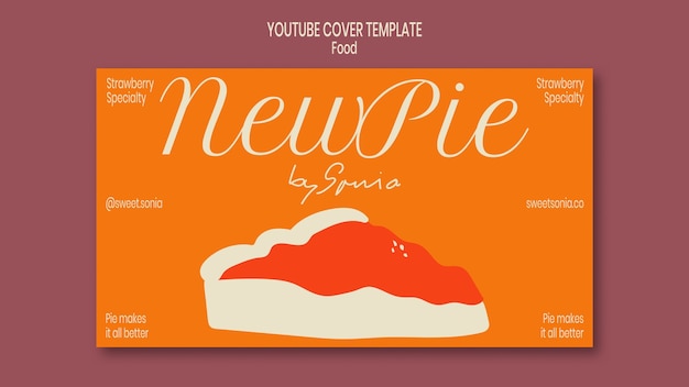 Free PSD delicious food youtube cover template
