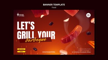 delicious grill banner template