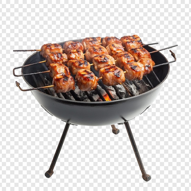 Вкусные мясные пироги на гриле на угольном гриле