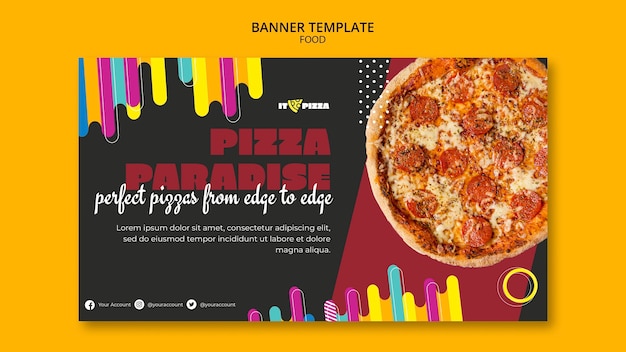 Free PSD delicious pizza banner template