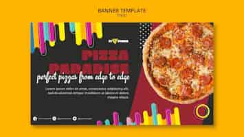 PSD gratuito modello di banner deliziosa pizza