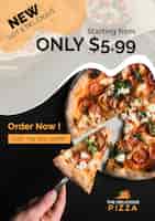 PSD gratuito la deliziosa pizza nuova offerta