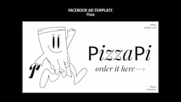 PSD gratuito il modello di facebook di una pizzeria deliziosa