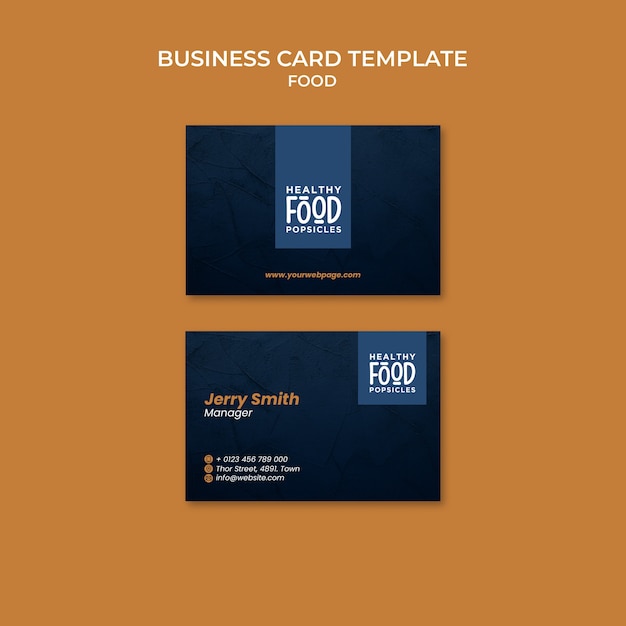 Free PSD delicious popsicles business card