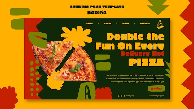 Free PSD delicious traditional pizzeria landing page