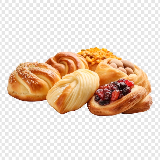 Delicious uzbek pastries isolated on transparent background