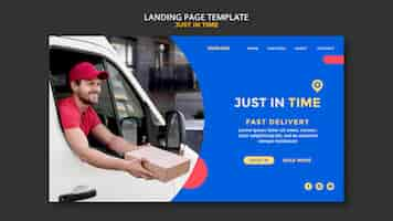 Free PSD delivery company template landing page