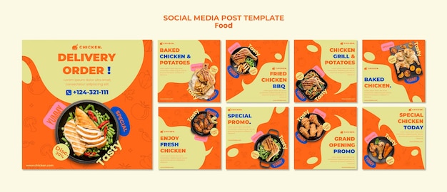 Delivery order social media posts