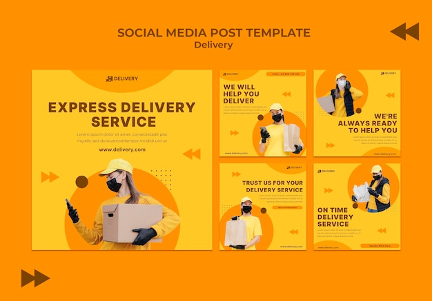 Delivery social media posts