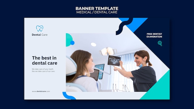 Free PSD dental care banner template