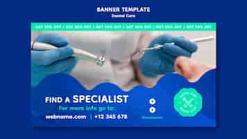 Free PSD dental care banner template