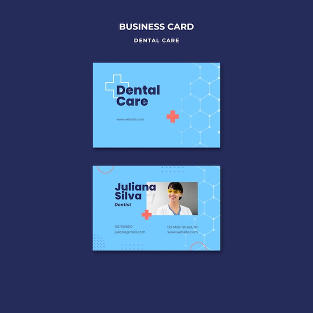 Free PSD dental care  business card