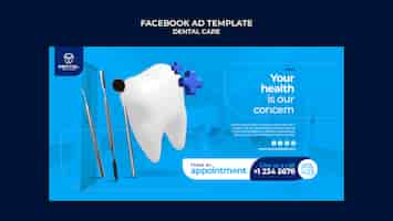 Free PSD dental care  facebook template