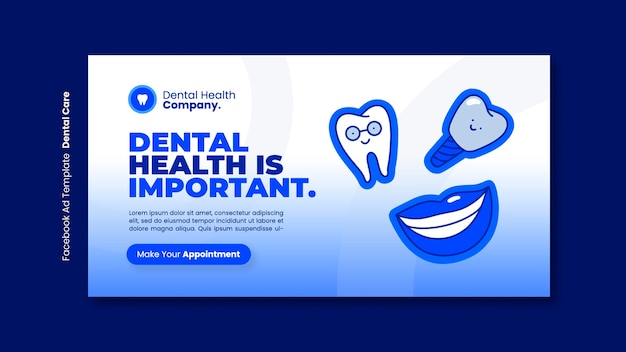 Dental care  facebook template