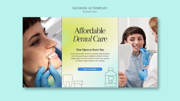 Free PSD dental care facebook template