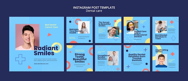 Free PSD dental care  instagram posts