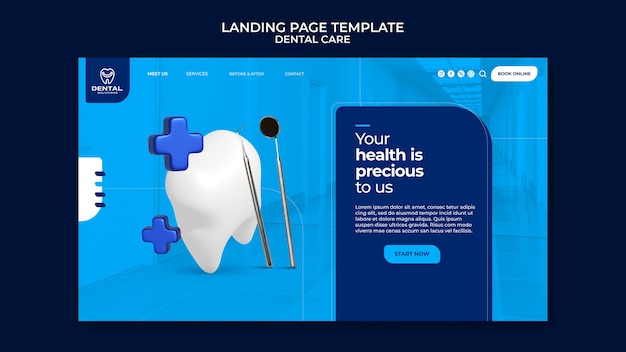 dental care  landing page template