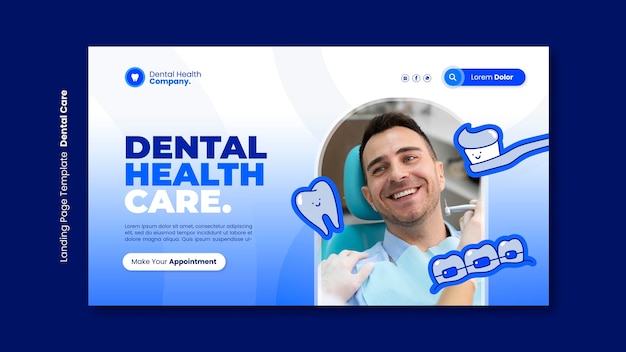 Dental care  landing page template