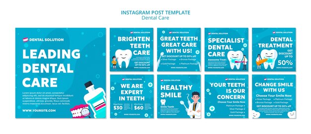 Dental care template design