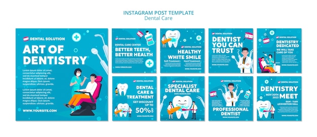 PSD gratuito progettazione del modello di cura dentale