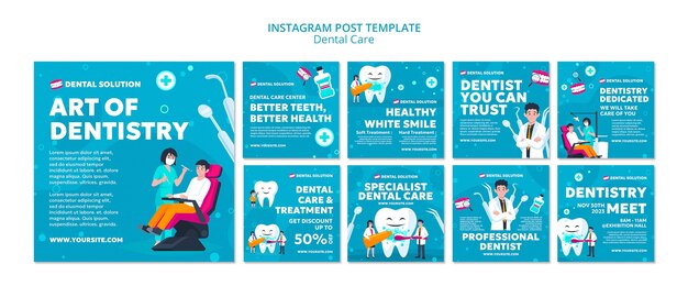Dental care template design