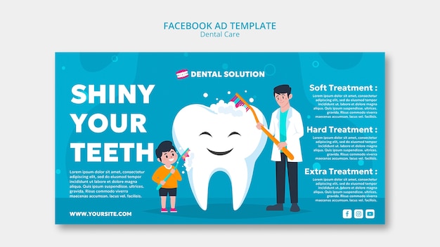 Free PSD dental care template design