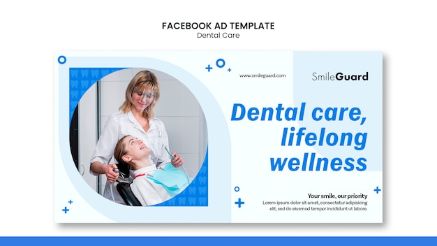Бесплатный PSD Дизайн шаблона стоматологической помощи
