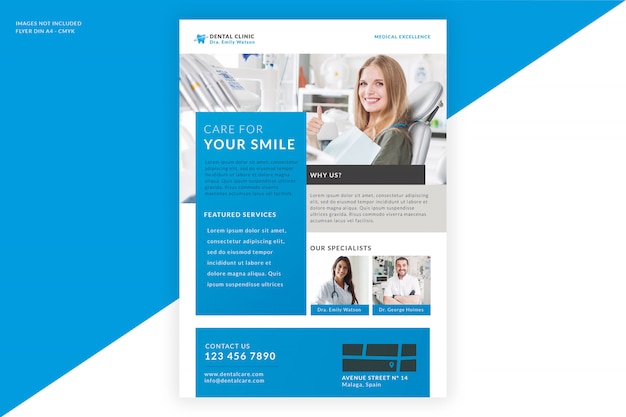 Dental clinic flyer template 