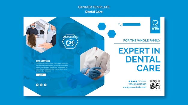 Free PSD dental healthcare horizontal banner