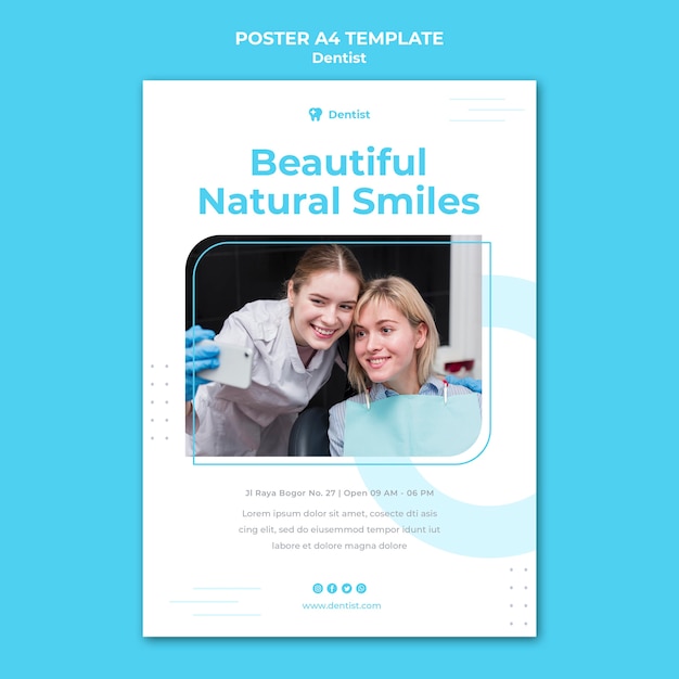 Free PSD dentist ad poster template