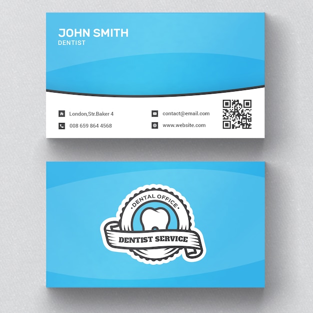 Free PSD dentist business card