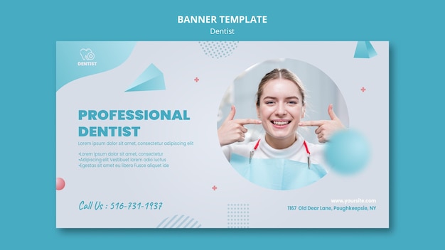 Dentist Clinic Banner Template – Free PSD Download