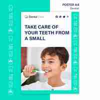 Free PSD dentist concept poster template design