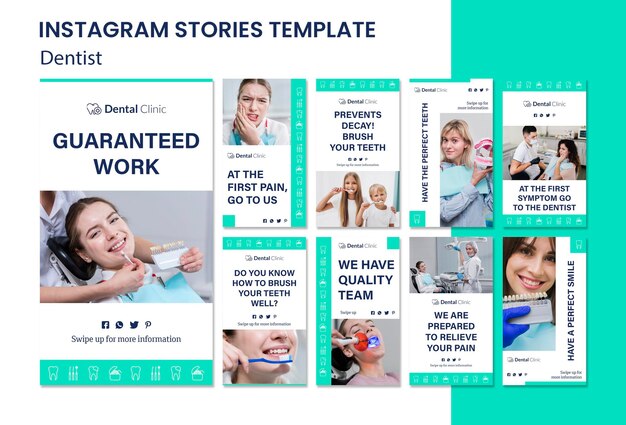 歯科医のInstagramストーリーテンプレート