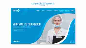 Free PSD dentist landing page template