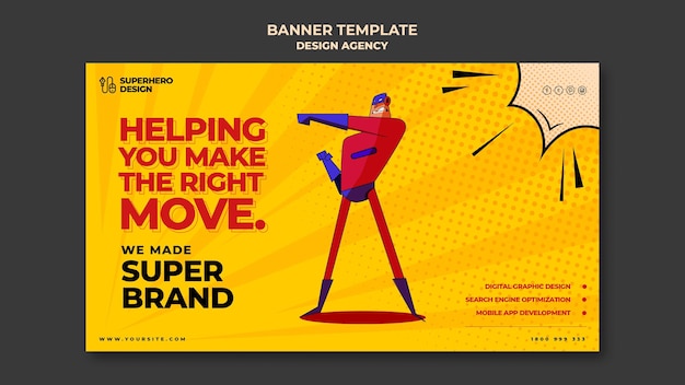 Free PSD design agency banner template