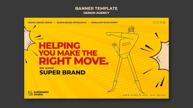 Free PSD design agency banner template