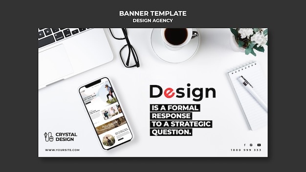 Free PSD design agency banner template