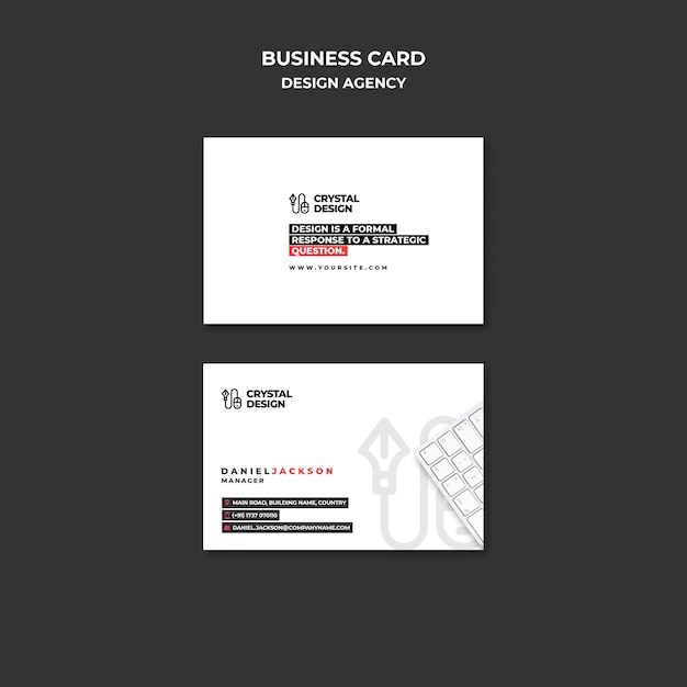 Free PSD design agency business card template