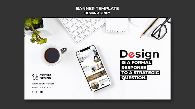 design agency horizontal banner template