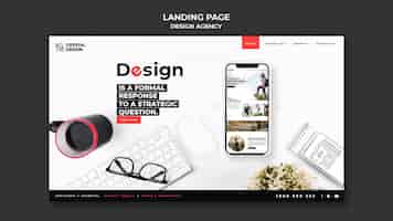 Free PSD design agency landing page template