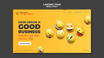 Free PSD design agency landing page