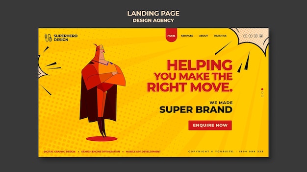 Design agency landing page