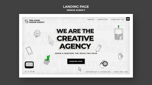 Free PSD design agency web template