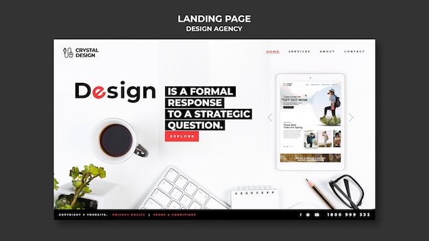 Free PSD design agency web template